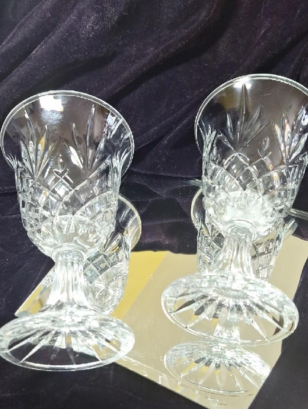 Godinger Clear Cut-Pattern Goblets - Set of 2
